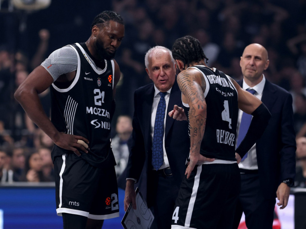 Košarkaši Partizana, na jednom od ranijih mečeva Evrolige