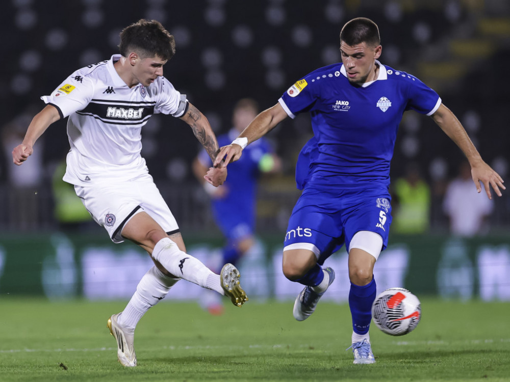 Miloš Popovič, fudbaler Radnika, na jednom od prethodnih mečeva Superlige