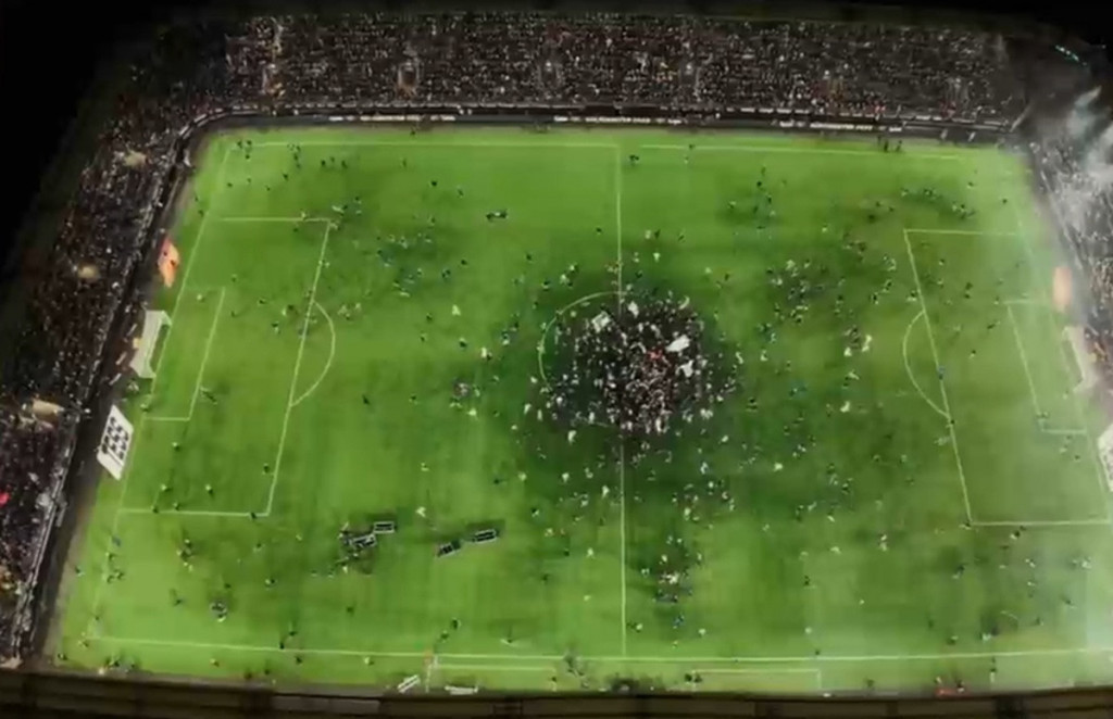 Scena sa Luse Arene po završetka meča Vikinga