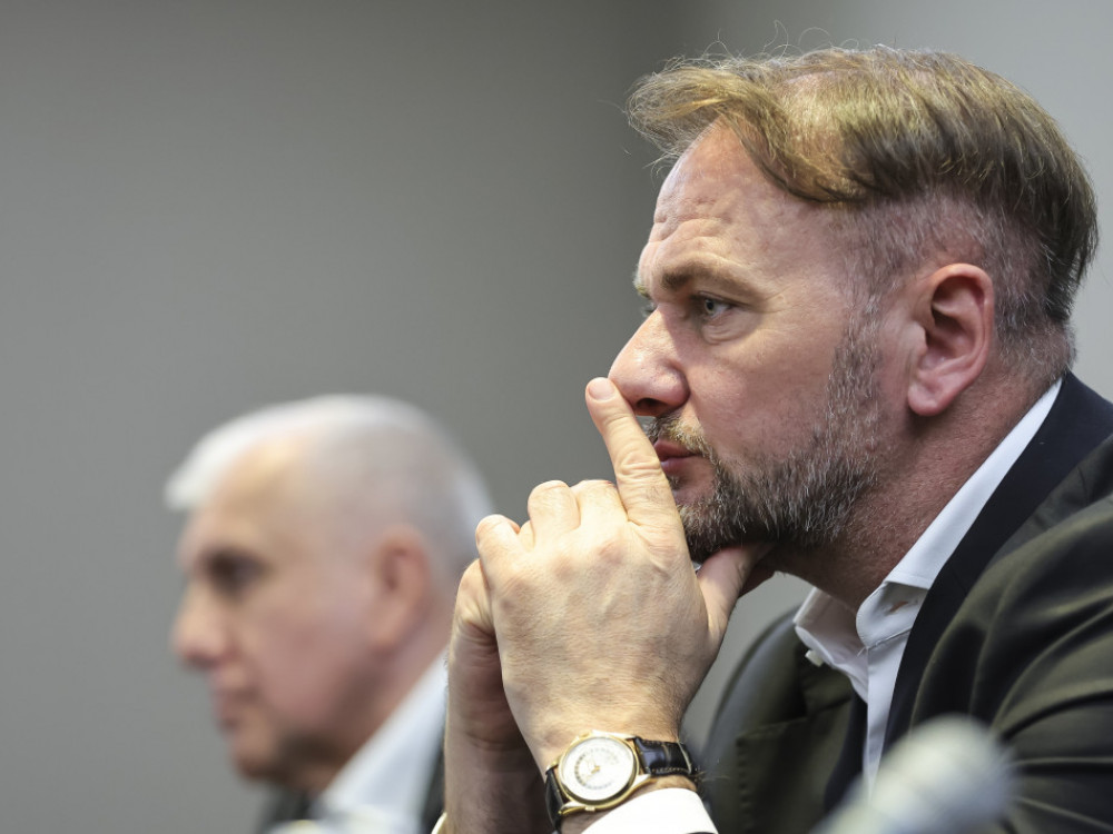 Ostoja Mijailović i Željko Obradović, predsednik KK Partizan i doskorašnji trener crno-belih