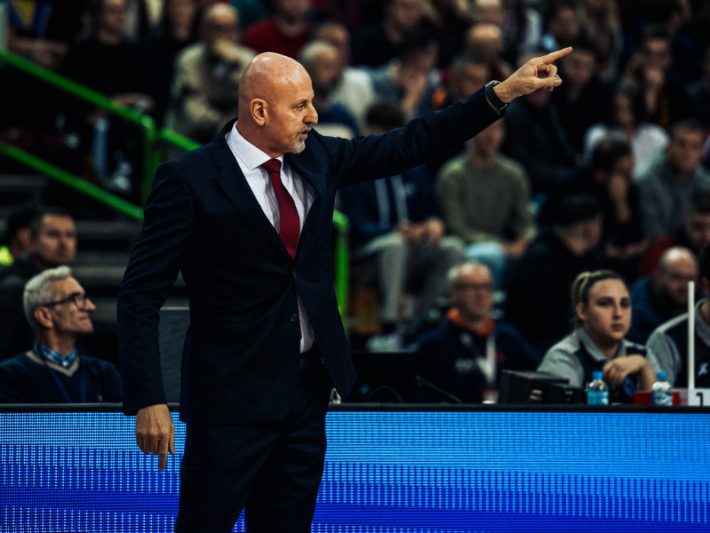 Saša Obradović na meču sa Bosnom