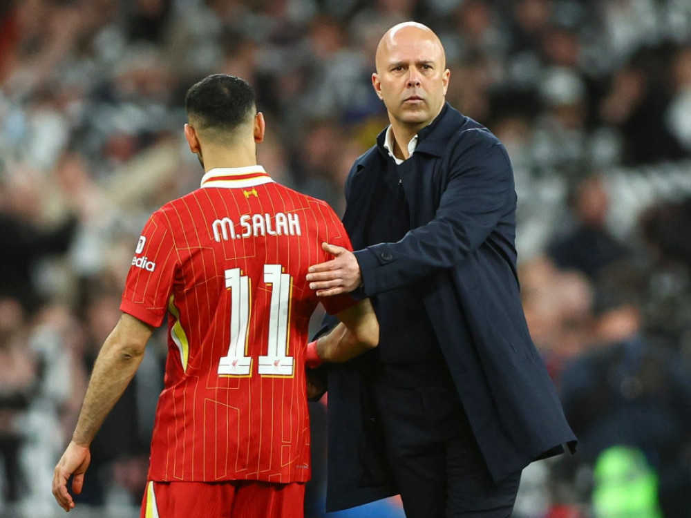 Arne Slot i Mohamed Salah
