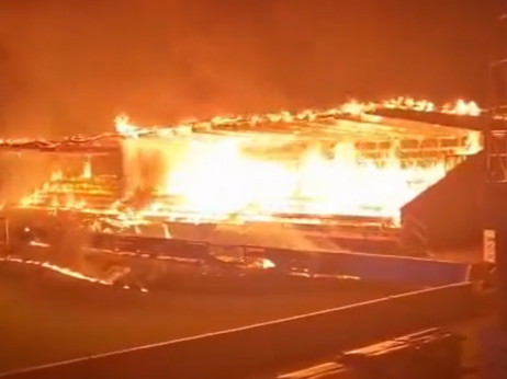 (VIDEO) Gori stadion posrnulog velikana Finske: Požar podmetnuli tinejdžeri