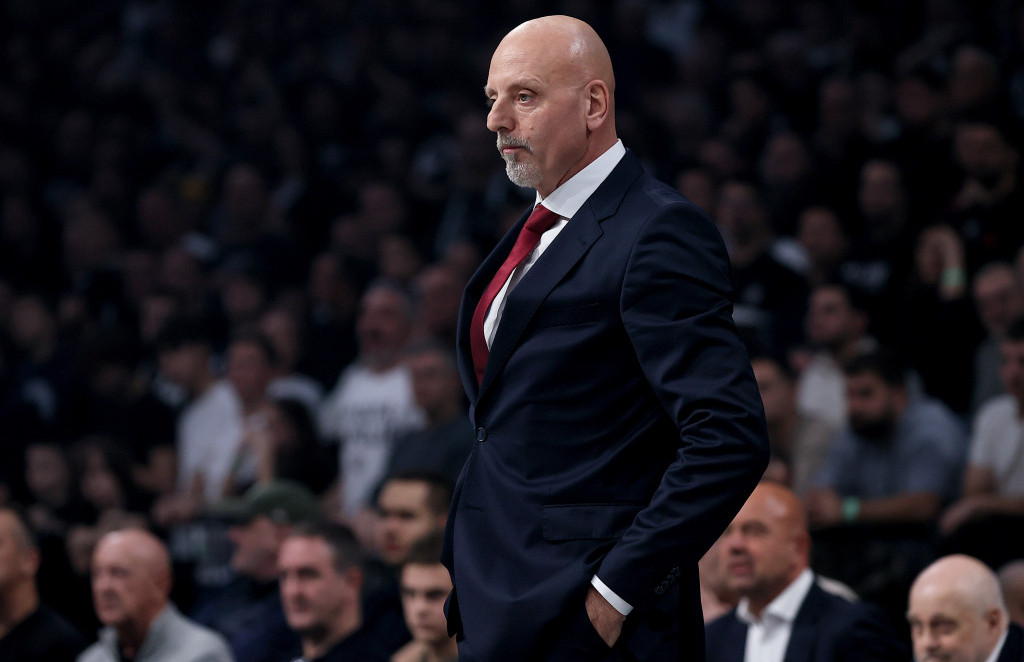 Saša Obradović na utakmici sa Partizanom