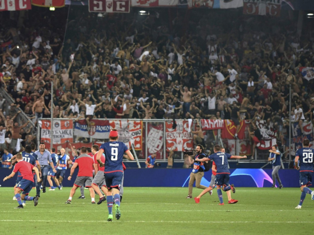 Fudbaleri Crvene zvezde, slave pobedu protiv Salcburga, u kvalifikacijama za Ligu šampiona 2018.