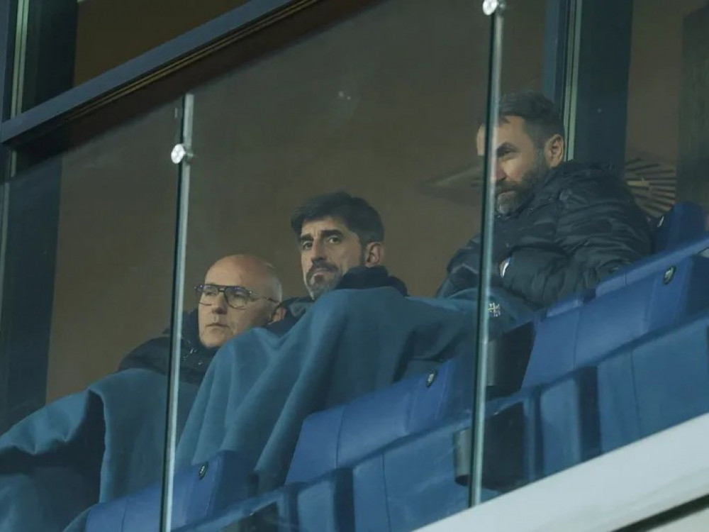 Veljko Paunović, selektor A fudbalske reprezentacije Srbije, na meču TSC - Crvena zvezda