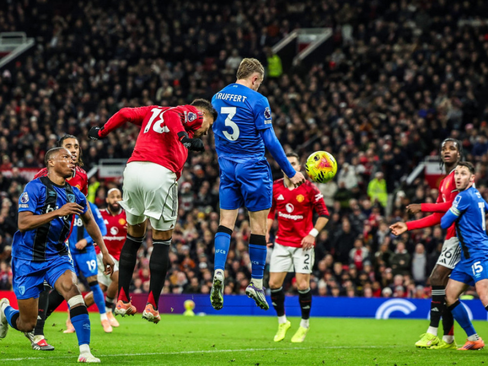 Fudbaleri Mančester junajteda i Bornmuta, u meču 16. kola Premijer lige