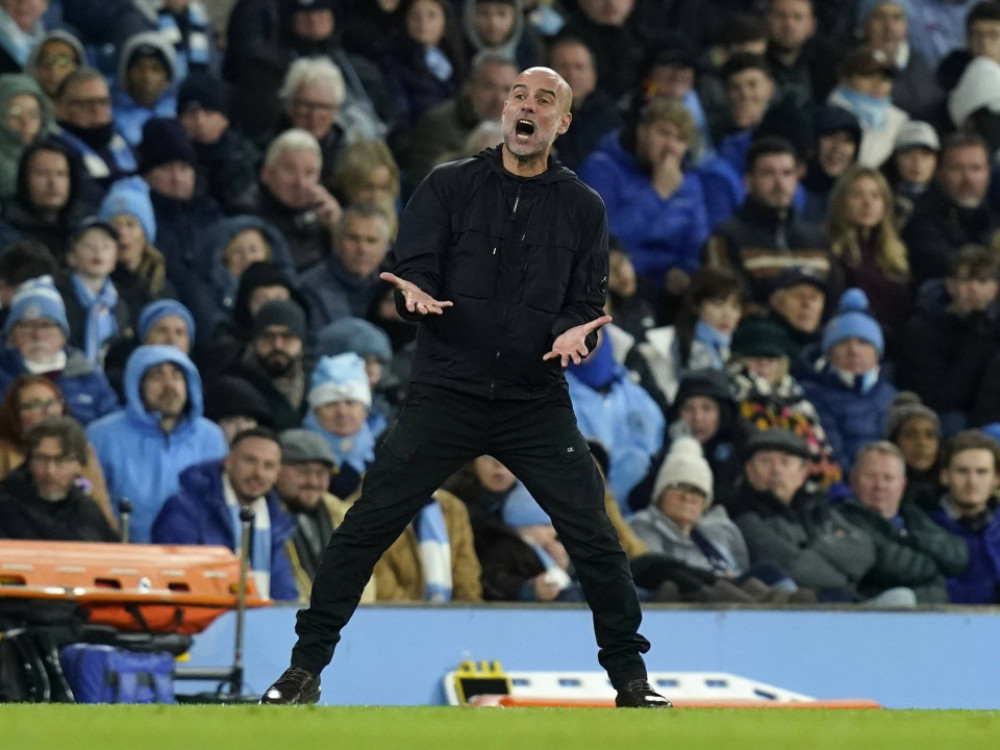 Pep Gvardiola na meču sa Vest Hemom