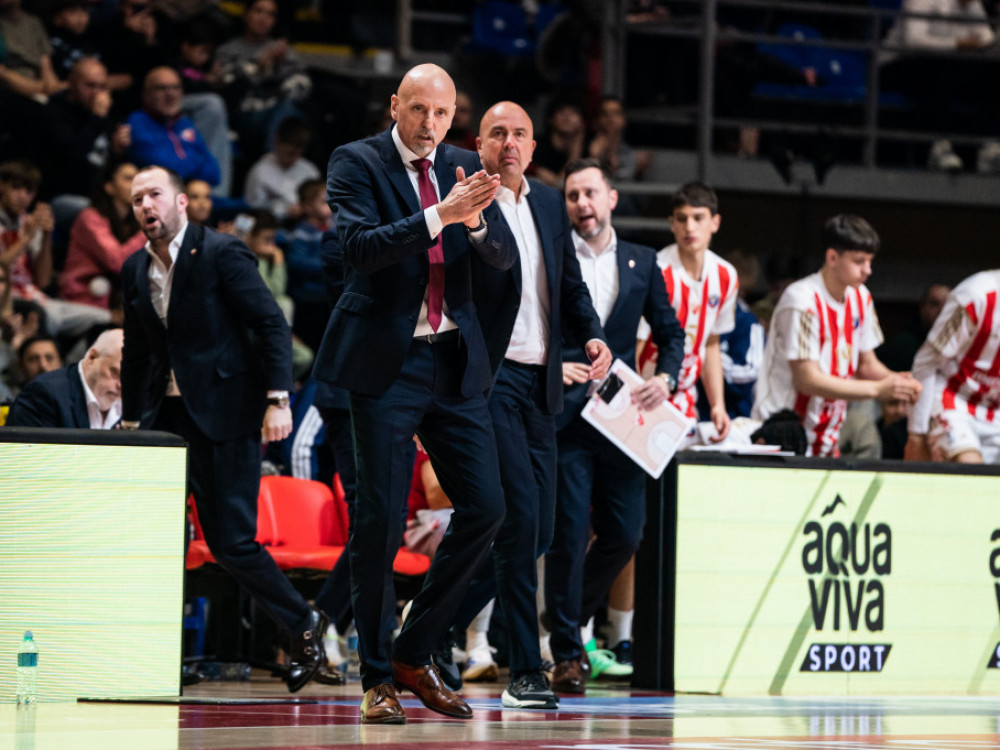 Saša Obradović na meču sa Cedevitom