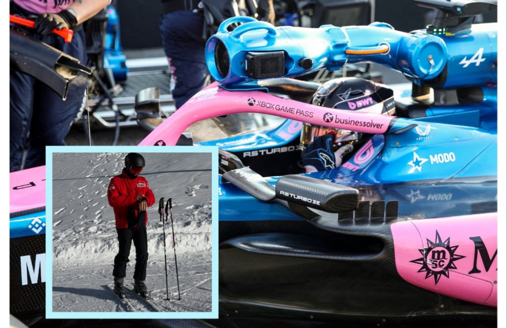 Pjer Gasli na skijanju