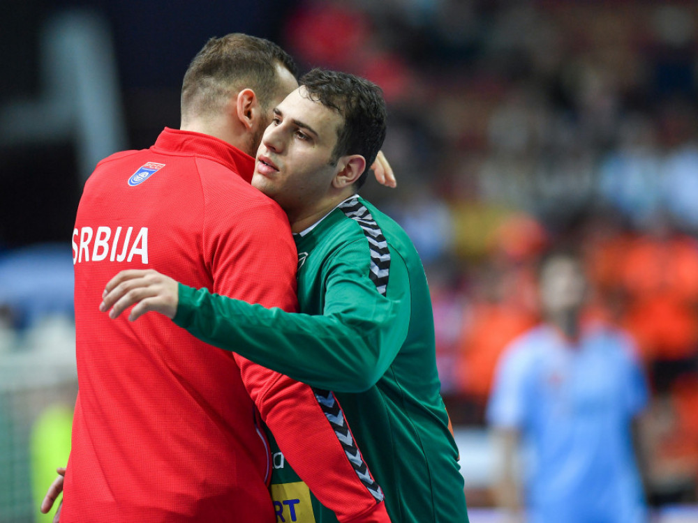 Dejan Milosavljev i Vladimir Cupara, golmani rukometne selekcije Srbije