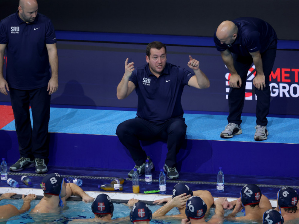 Uroš Stevanović, selektor vaterpolo rerezentacije Srbije, na EP 2026