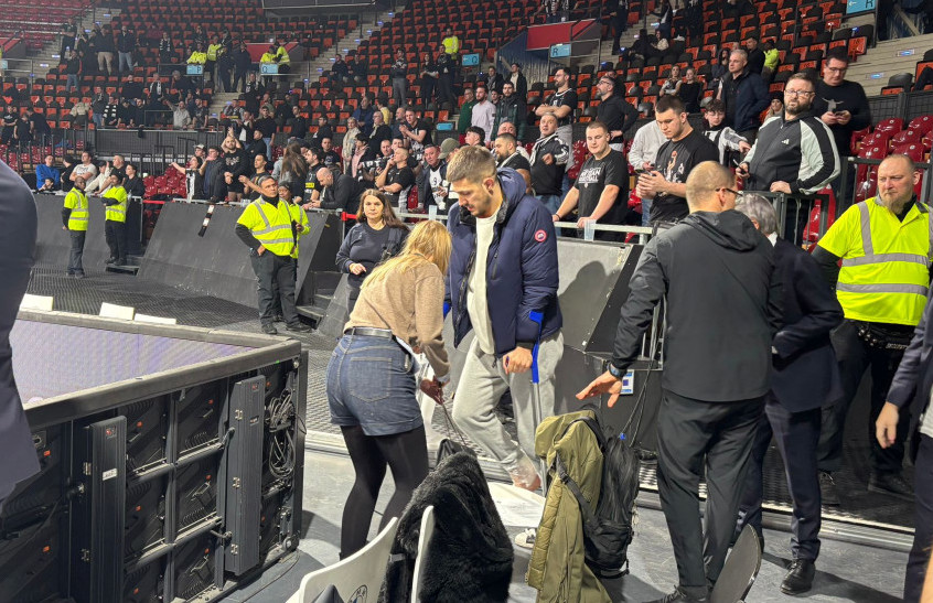 Vanja Marinković na utakmici sa Hapoelom