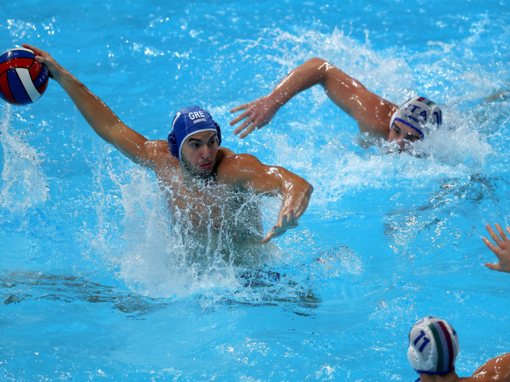 Vaterpolisti Grčke i Italije u meču