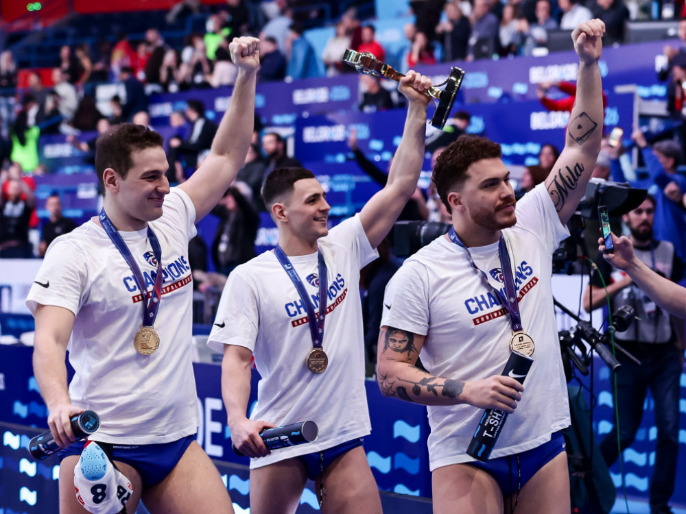 Deo vaterpolista Srbije, osvajača titule prvaka Evrope