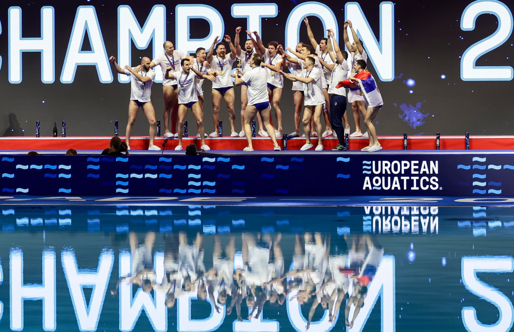 Slavlje vaterpolista Srbije