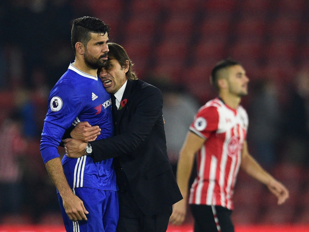Dijego Kosta i Antonio Konte, u vreme dok su sarađivali u Čelsiju