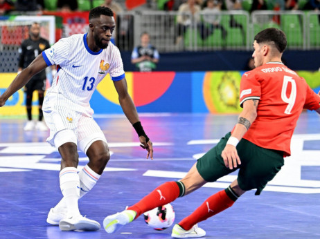Futsaleri Portugalije protiv Španije u finalu Evropskog prvenstva