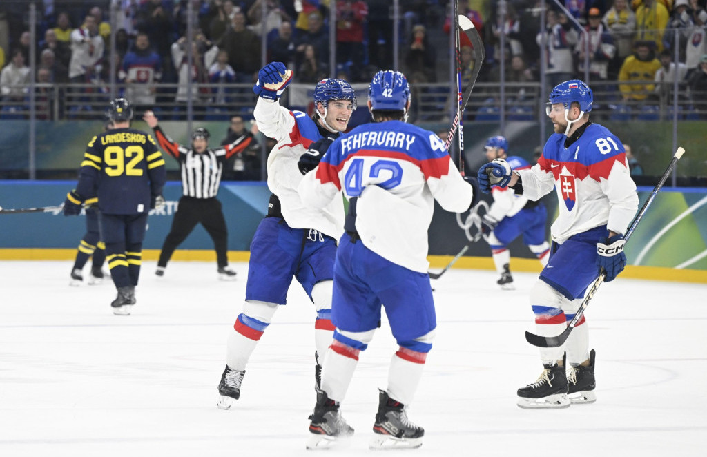 Hokejaši Slovačke protiv Švedske
