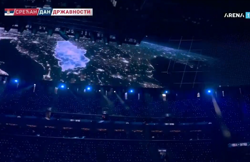 Mapa Srbije u Los Anđelesu