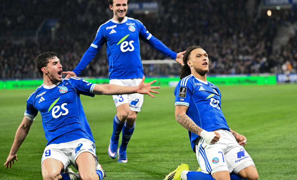 Dijego Moreira slavi gol za Strazbur