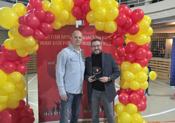 Direktor ACG Nebojša Žugić dobio Plaketu za pomoć u radu Atletskog kluba Novi Beograd