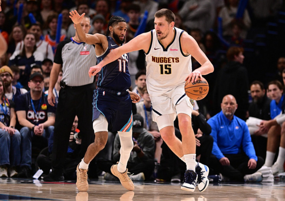 Nikola Jokić, košarkaš Denvera, na meču sa Oklahomom