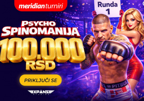 EKSKLUZIVNO U MERIDIANU: VASO PSYCHO SLOT VODI DO 100.000 DINARA!
