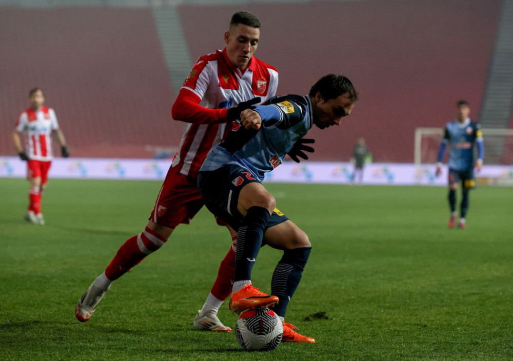 Fudbaleri Crvene zvezde i Vojvodine
