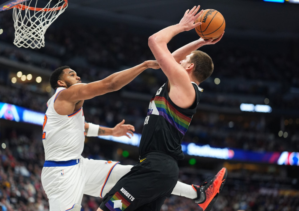 Nikola Jokić, košarkaš Denvera, na meču sa Njujorkom