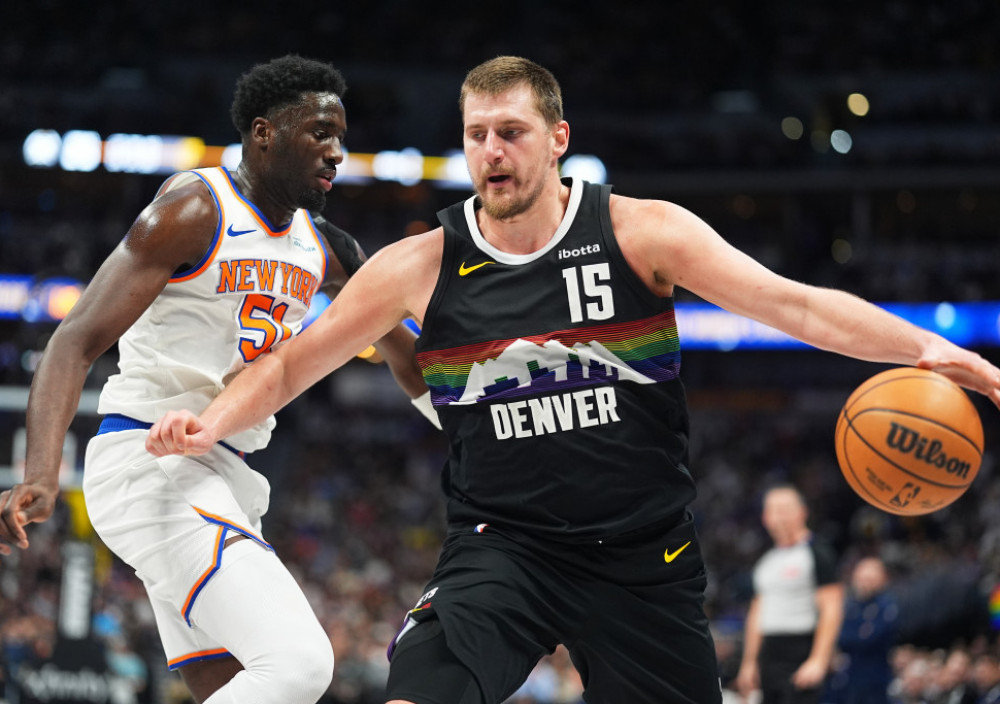 NIkola Jokić, košarkaš Denvera, na meču sa Njujorkom