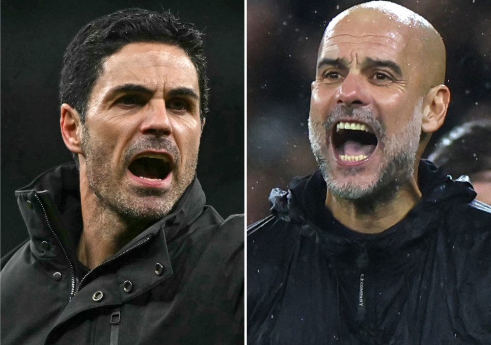 Mikel Arteta i Žozep Pep Gvariola, treneri Arsenala i Mančester sitija.
