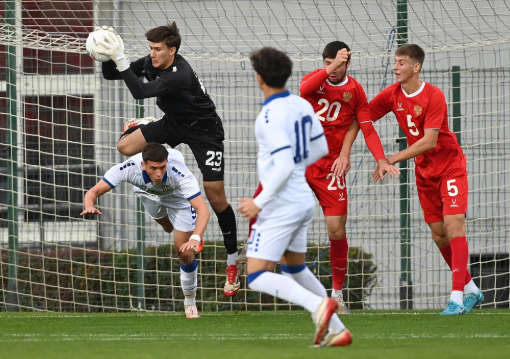 Omladinski fudbalski reprezentativci Srbije na prijateljskom meču sa Rusijom