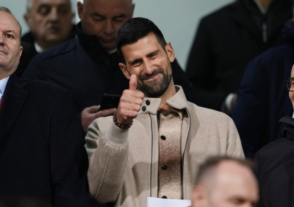 Novak Đoković na stadionu u Zenici