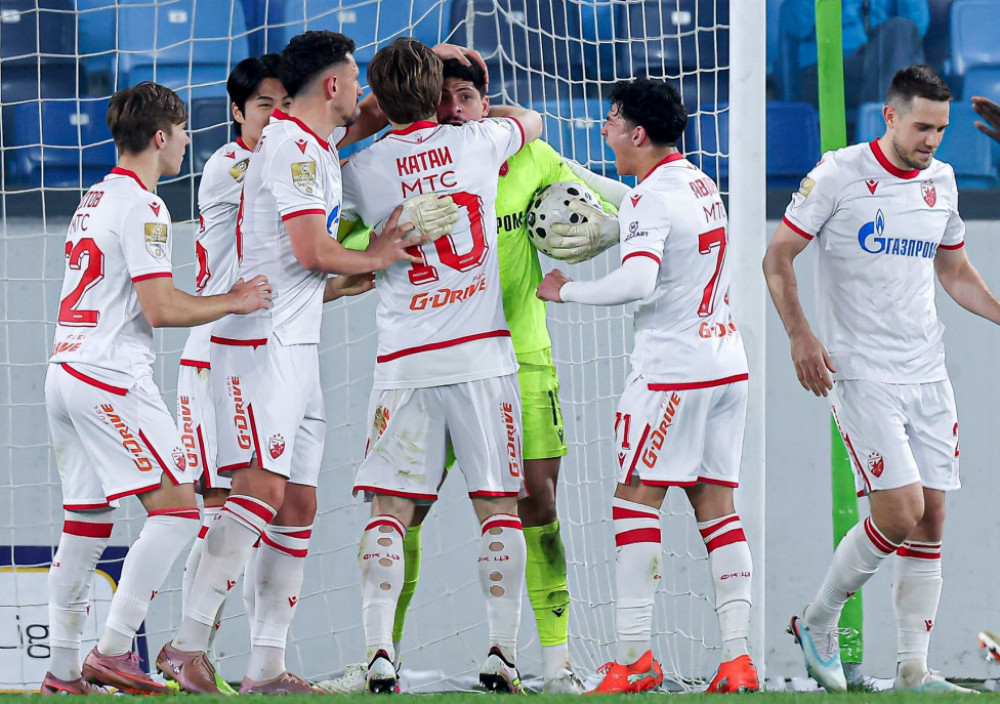Fudbaleri Crvene zvezde, na jednom od prvenstvenih mečeva ove sezone