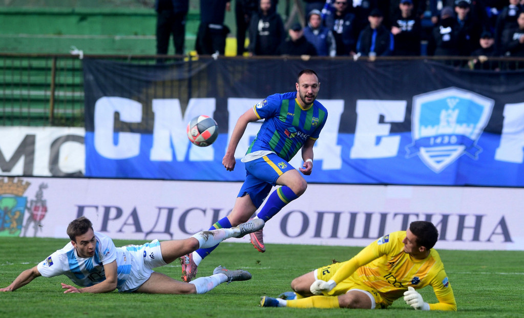 Lazar Milošev (Zemun) na meču sa Smederevom