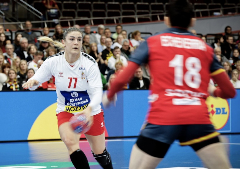 Detalj sa jednog od kvalifikacionih mečeva rukometašica Srbije