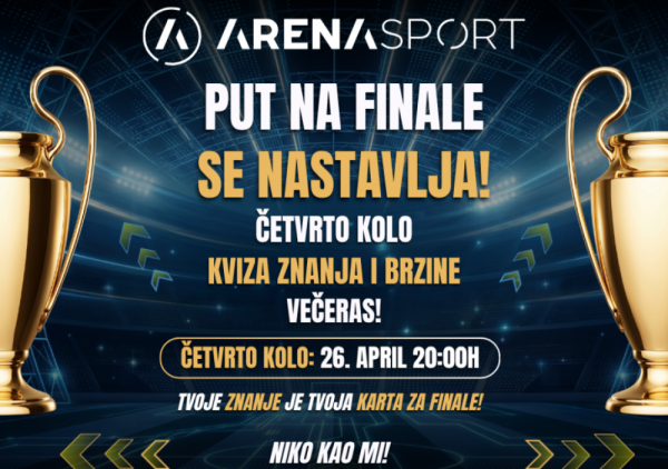 Kviz znanja i brzine TV Arena sport: Spremite se, u 20 časova postavljamo četvrto pitanje