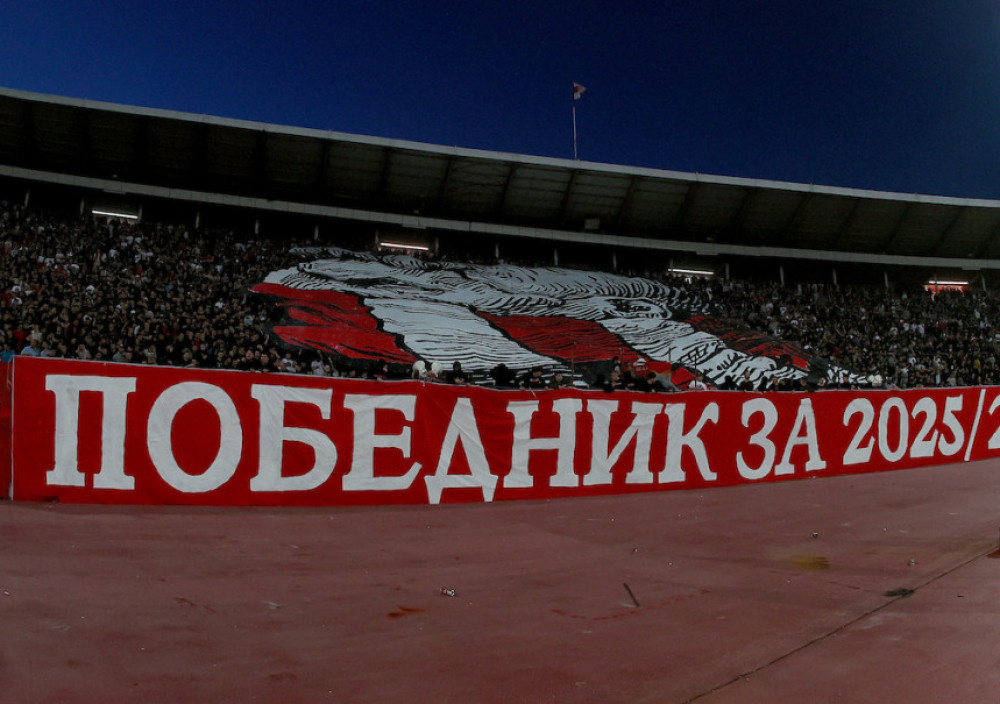 Severna tribina stadiona "Rajko Mitić" na 179. večitom derbiju