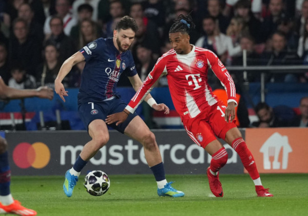 (UŽIVO) UEFA Liga šampiona PSŽ - Bajern Minhen (2:2): Olise vraća egal u Parizu