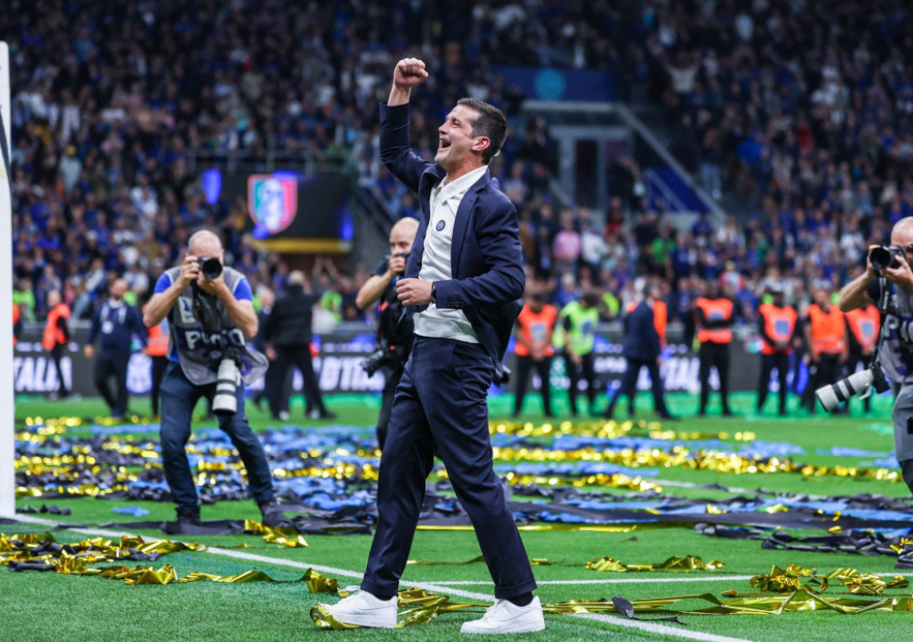 Kristijan Rivu, trener Intera, slavi itulu
