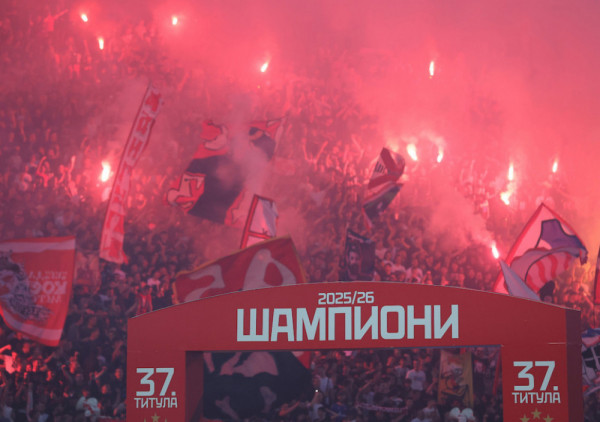 (UŽIVO, VIDEO) Crvena zvezda - OFK Beograd: Šampionska zvona zvone: Na "Marakani" se slavi deveta u nizu