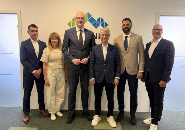 Dejan Tomašević predsednik i Dejan Bojović generalni sekretar Olimpijskog komiteta Srbije u poseti OK Slovenije