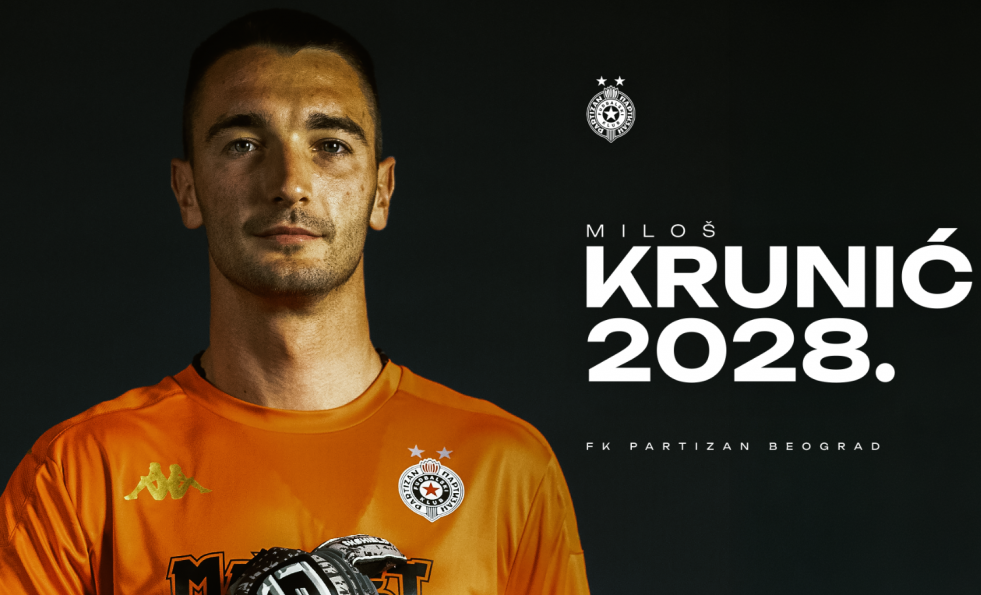 Miloš Krunić, golman Partizana