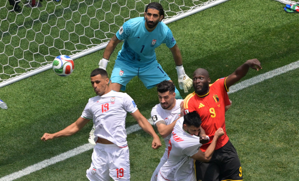 Romelu Lukaku pred golom Irana