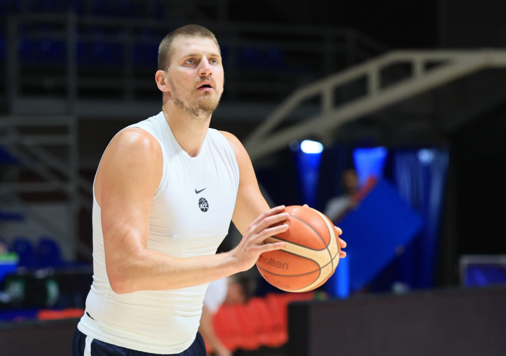 Nikola Jokić, na treningu reprezentacije Srbije