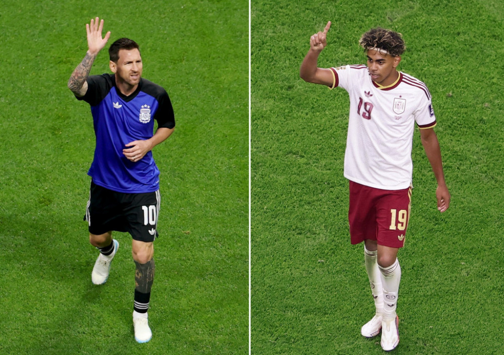 Lionel Mesi i Lamin Jamal, argentinski i španski fudbaler