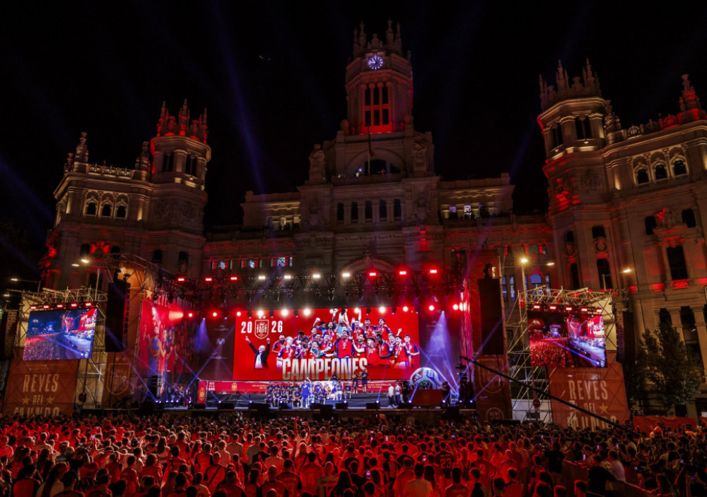 Proslava titule fudbalskog šampiona sveta, u Madridu