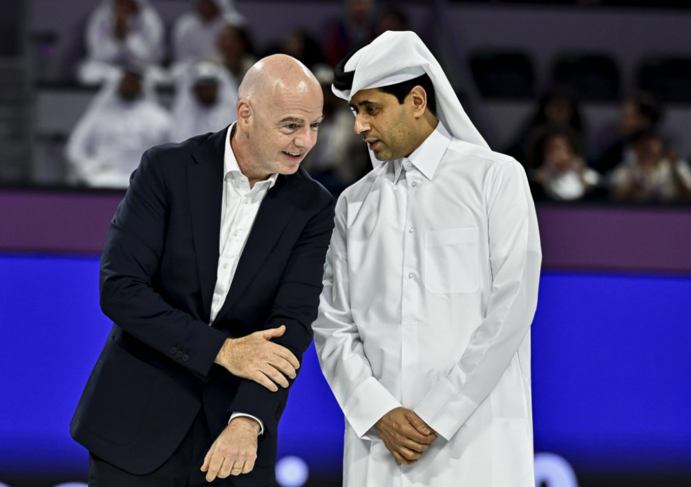 Naser Al Kaifi i Đani Infantino, vodeći ljudi PSŽ-a i FIFA