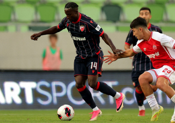 (UŽIVO, VIDEO) Ber Ševa - Crvena zvezda 1:0 (poluvreme): Skup kiks Mateusa i Lukasena
